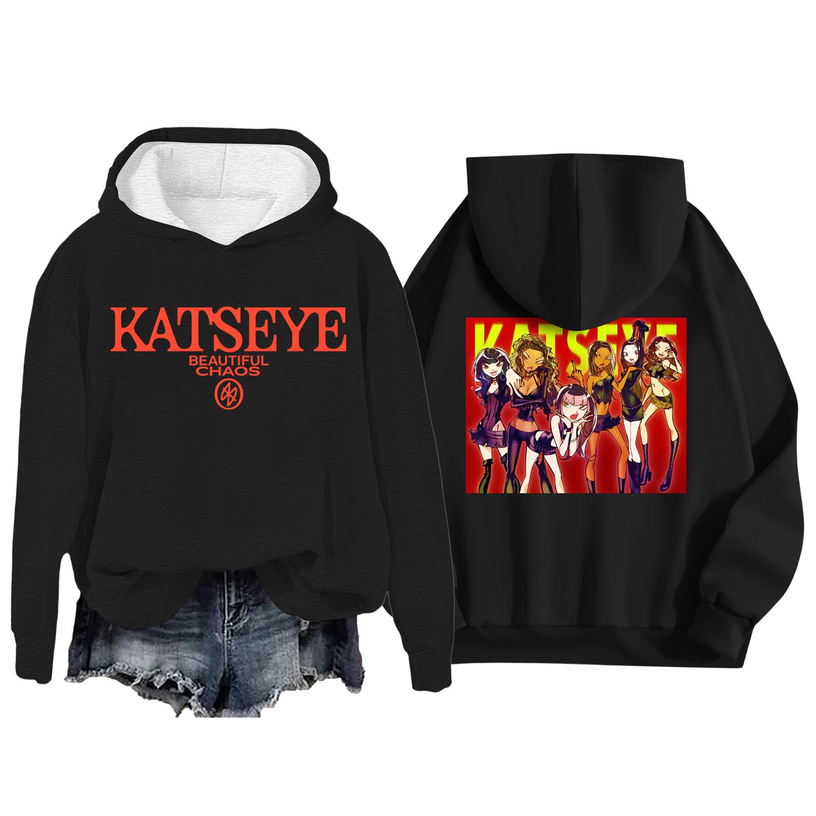 

Женская модная повседневная толстовка с длинным рукавом, свободная, с принтом, спортивная, с длинным рукавом, с капюшоном XL чёрный