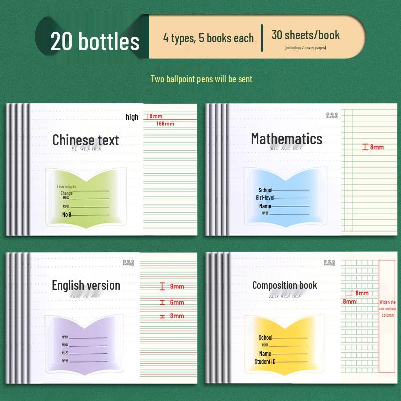 Enhanced Primary School Workbook for Grades 3-6: Language, English, Composition, and Math