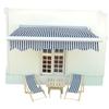 Tenda da Casa delle Bambole 1/12 Modello Tenda Simulazione Casa delle Bambole Balcone Esterno Tenda da Sole Scena Decorazione Giocattoli Gioco di Finzione per Bambini