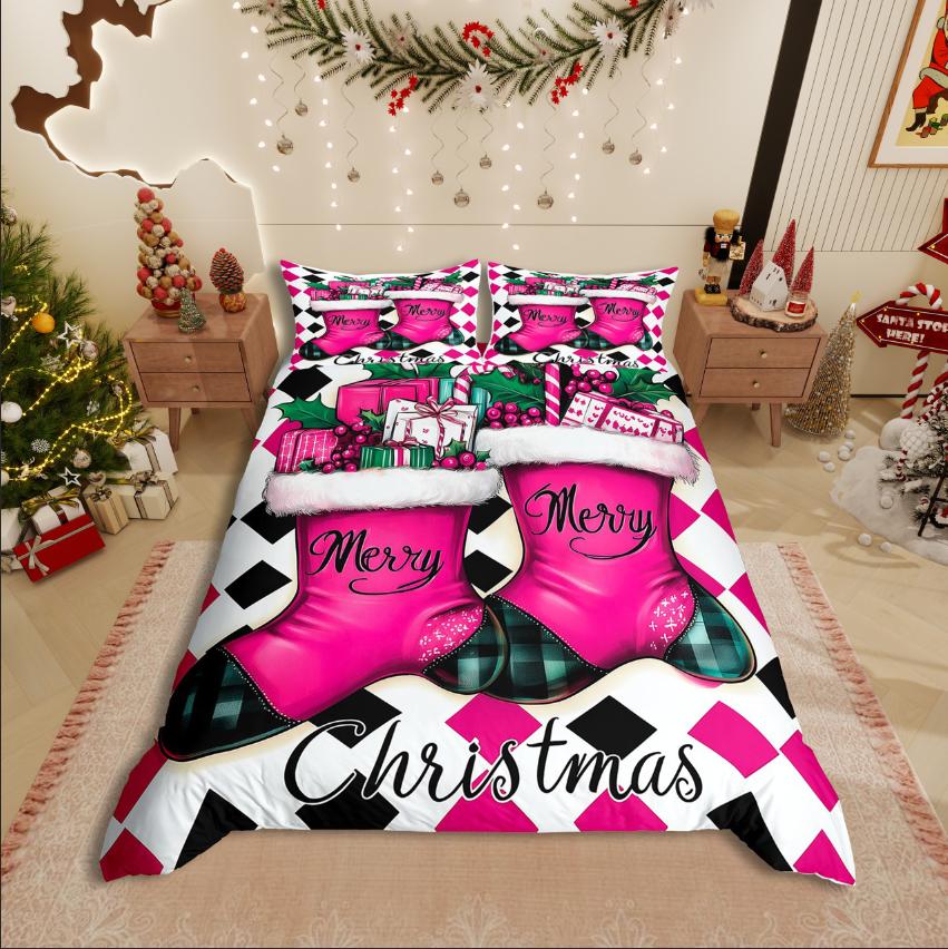 Comforter Homewish Merry Christmas Festival Xmas For Kids Bedding Sethappy New Year Decor