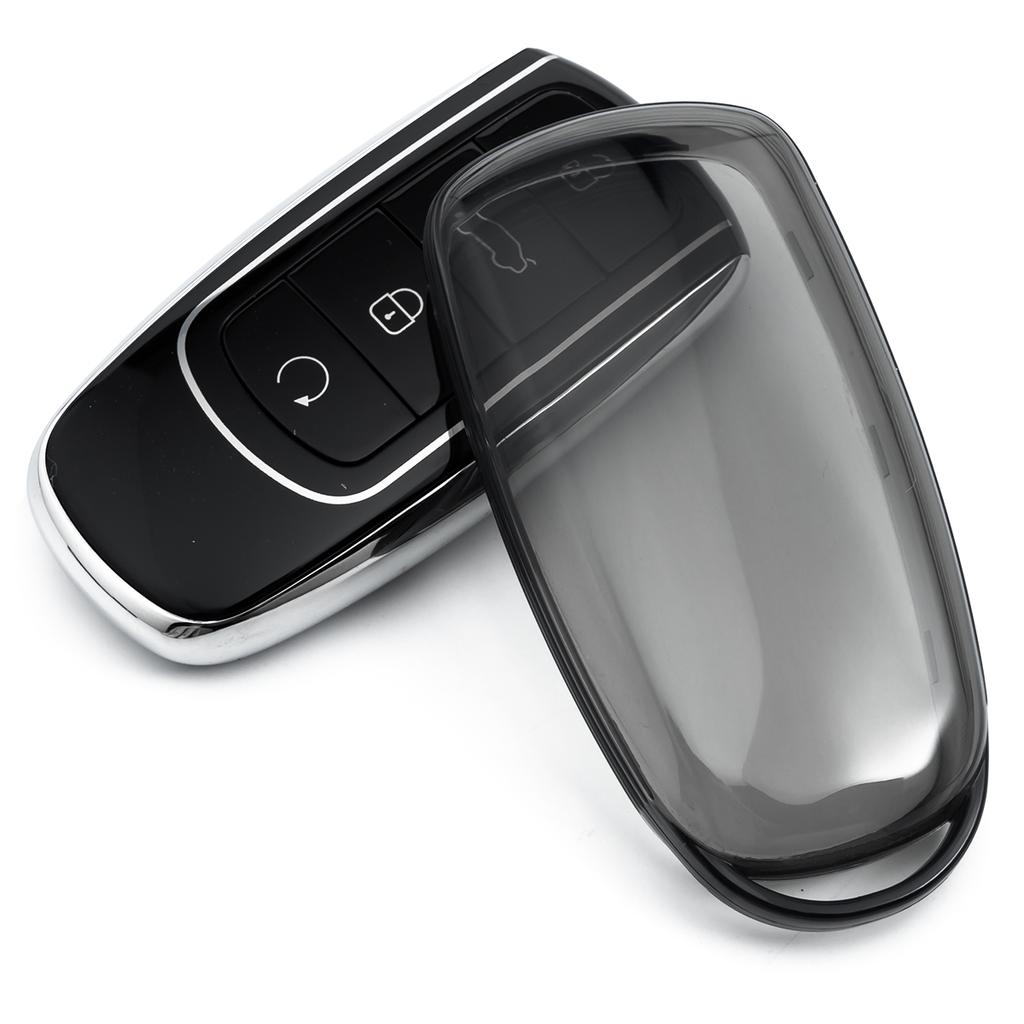 Slim Car Key Fob Case Cover Keychain For Chery Tiggo 7 8 Pro Max Omoda 5 C5 S5 O5 Jaecoo J7 J8 Accessories Black Transparent