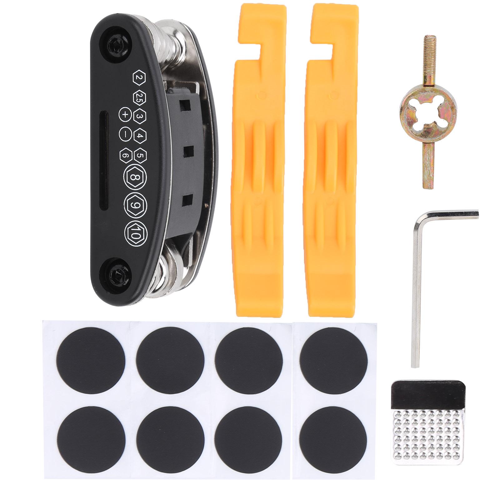 Bicycle 16 in 1 MultiFunctional Tyre Repair Tool Kit Bike Puncture Repair Tool with Bag