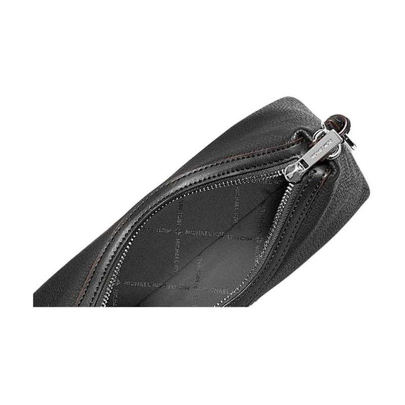 Michael Kors Sammy Silver Hardware Leather Shoulder Bag Small Women's Black