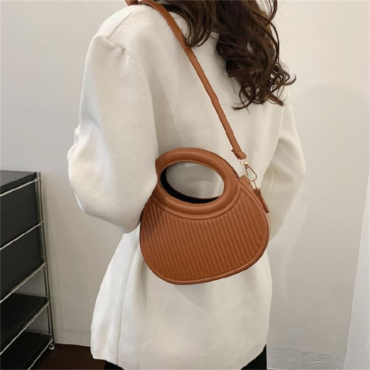 Fashionable Shoulder Bag for Women PU Messengers Bag Half Moon Crossbody Bag