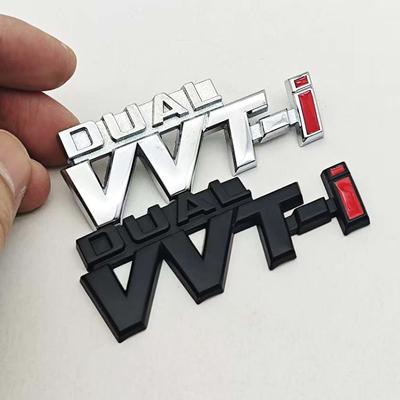 3D Metal Car Sticker Logo DUAL VVT-i Emblem Rear Trunk Fender Badge Decals For TOYOTA Dual VVT-i Camry COROLLA YARiS Rav4 PRIUS