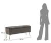 Bench With Storage Silvery Cm 112X42X50