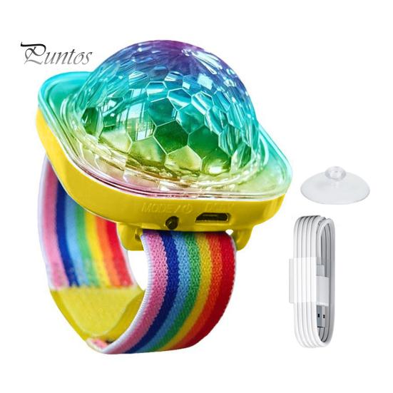 

Диско-шар Световой браслет со звуковым управлением Компактный дизайн Портативный перезаряжаемый браслет RGB Стробоскоп 1pc жёлтый