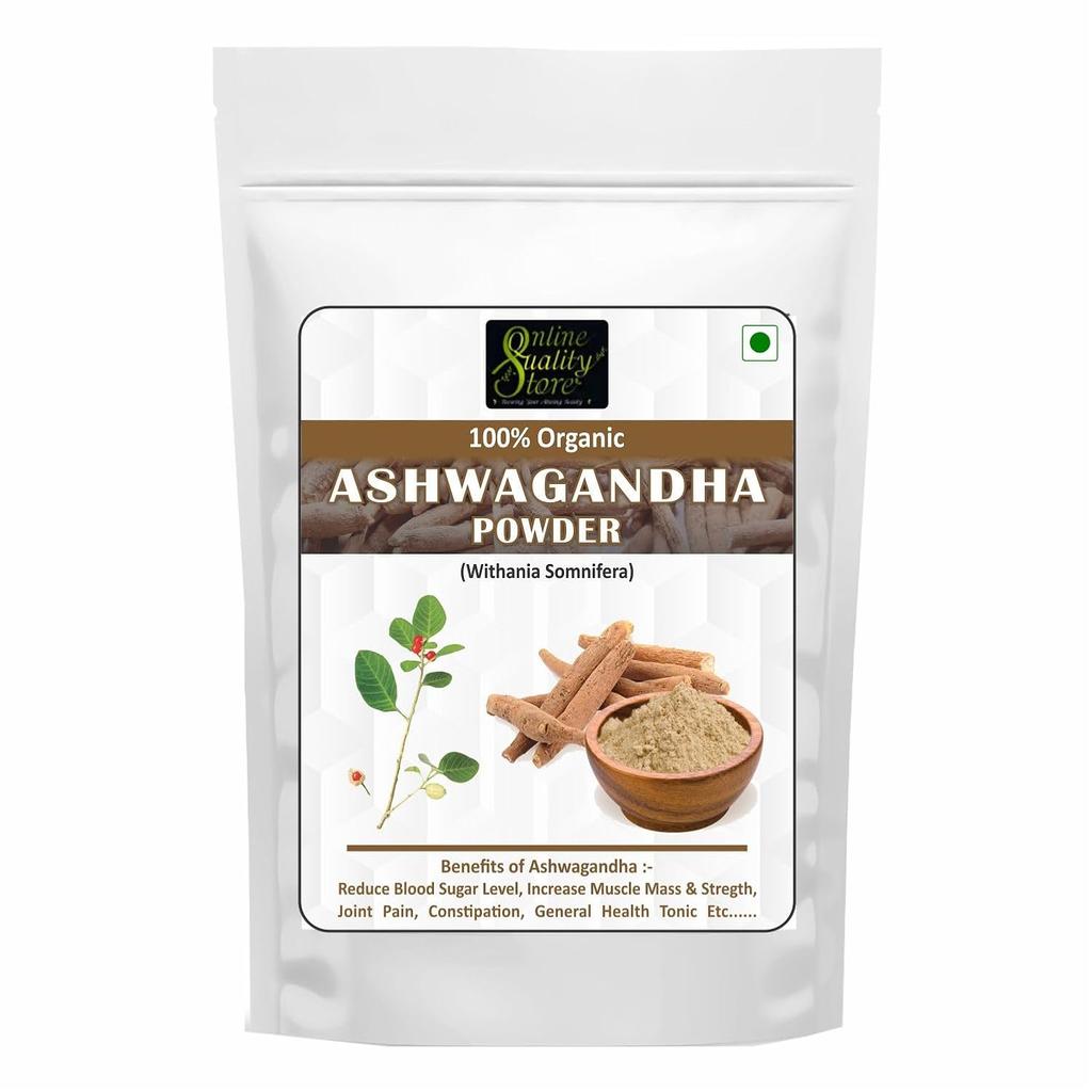 Online Quality Store Organic Ashwagandha Powder For Stress Relief | 100gm 0.2lbs