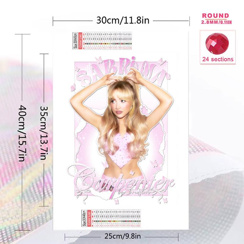Sabrina Carpenter Magic.161 100% Round Full Drill 5D DIY Diamond Painting Embroidery Cross Stitch Rhinestone Décor