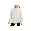 Nike Therma-Fit One Oversized Pullover Fleece Hoodie Women Hoodies Light-Brown White FV8077-104