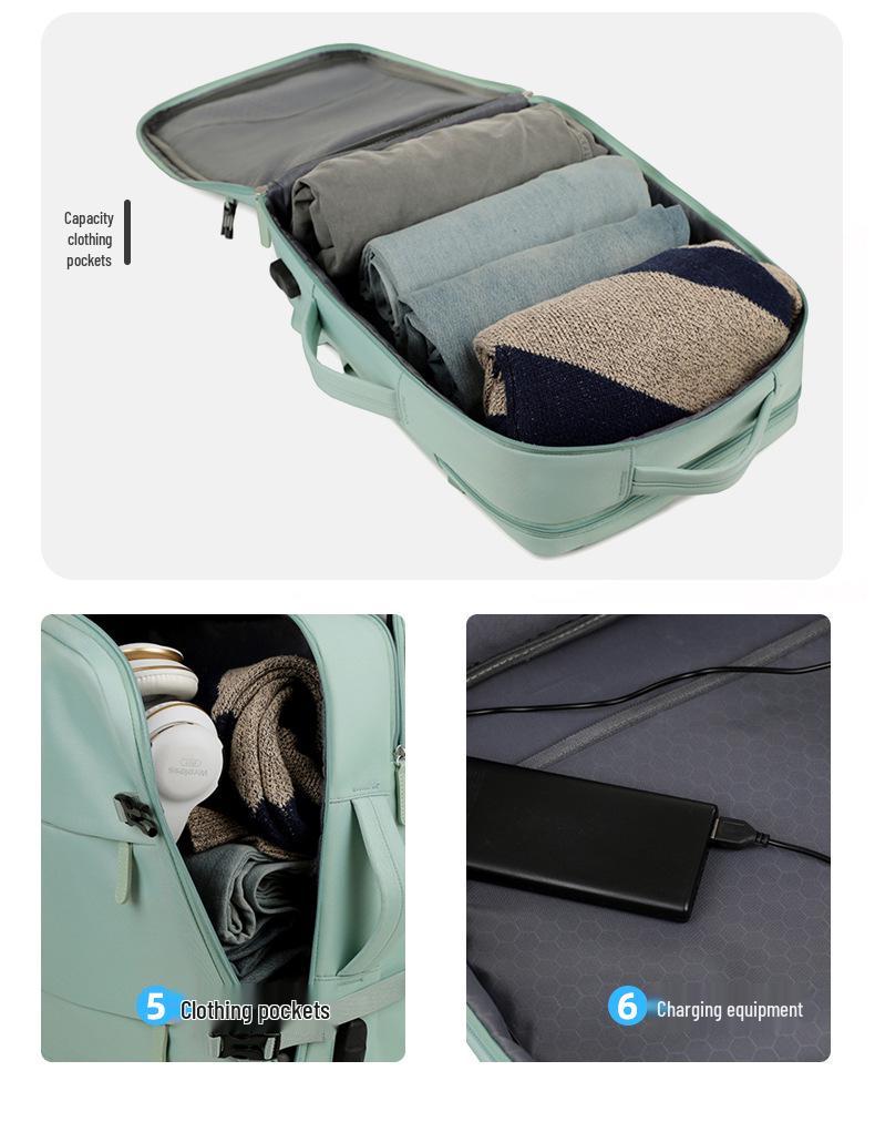 Lightweight Double Shoulder Backpack: Large Capacity for Business Trips, College Students, School, and Laptop Use