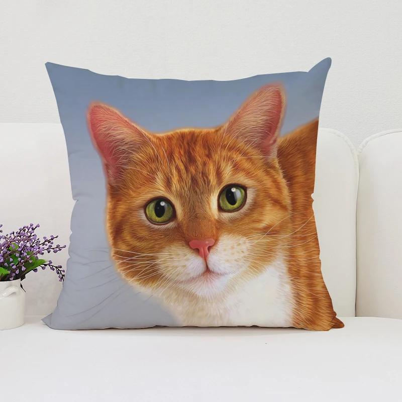 

Наволочка 45x45 Наволочки для подушек Милый кот Декоративная наволочка для подушки для гостиной Подушки Наволочки для кроватных подушек Наволочка 50*50 12x12Inch
