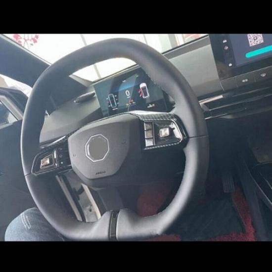 Carbon Fiber Car Steering Wheel Decor Cover Trim For MG4 MG 4 EV 2022 2023 2024