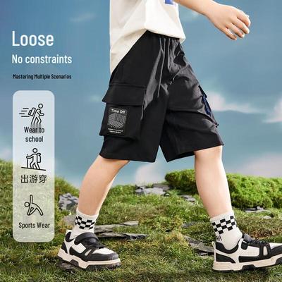 ASK JUNIOR Boys' Summer Loose Cargo Shorts