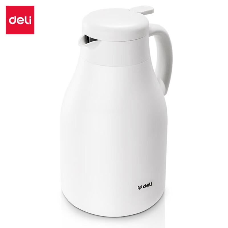 Deli LL101-W 1.8L Stainless Steel Vacuum Insulated Thermos Pot