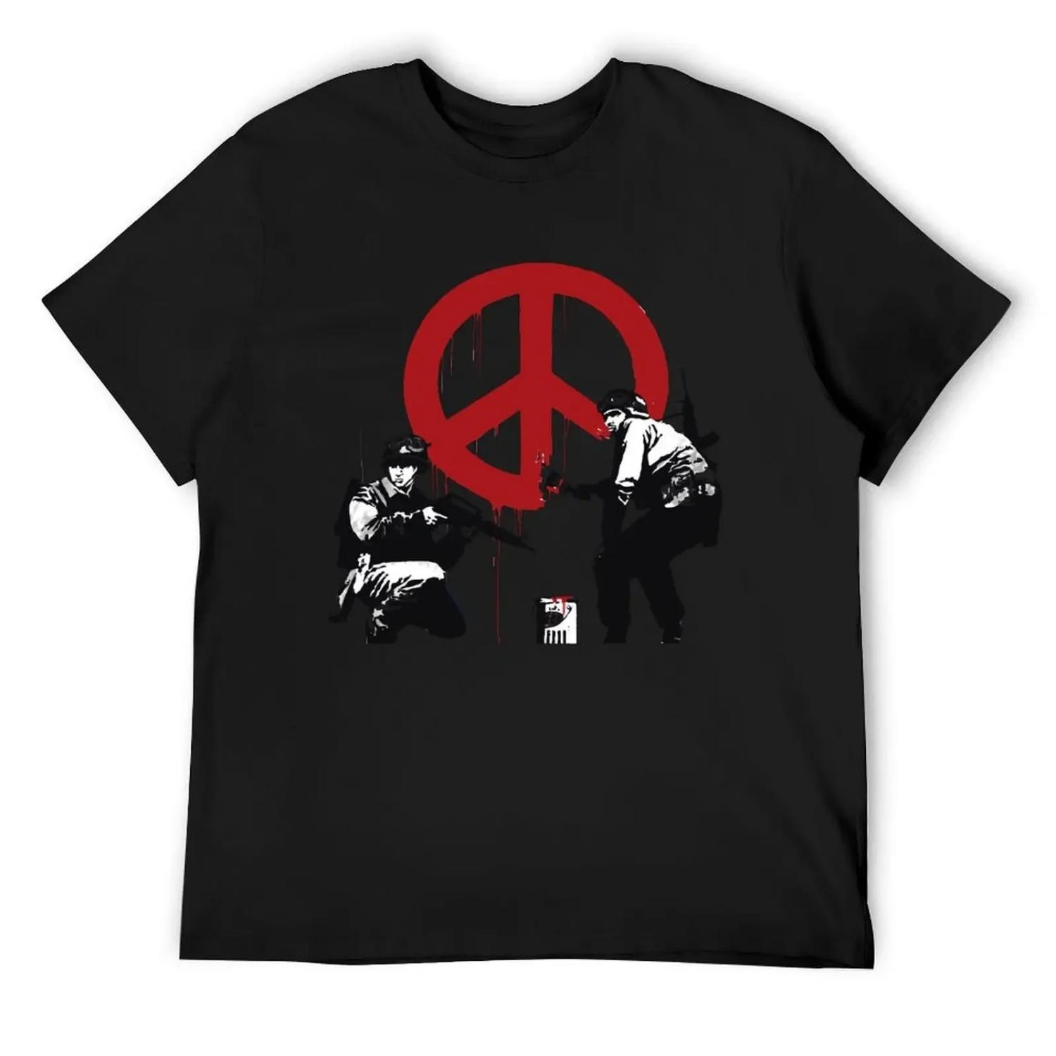 banksy peace T-Shirt anime stuff football t shirt plus size tops t shirts for men graphic XXXXXL разноцветный