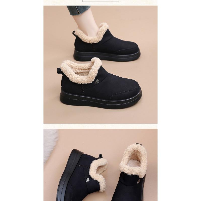 Birkenstock Women's Winter Fleece Women's Shoes, Cotton Shoes, Women's One-foot Pedals, Platform Mom Shoes, Fashionable Height-enhancing Shoes