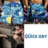 Van Gogh Starry Night Muay Thai Boxing Kickboxing Shorts 3D Print Training Unisex Men Women Quick Dry Fitness Gym Sport Workout Casual Streetwear