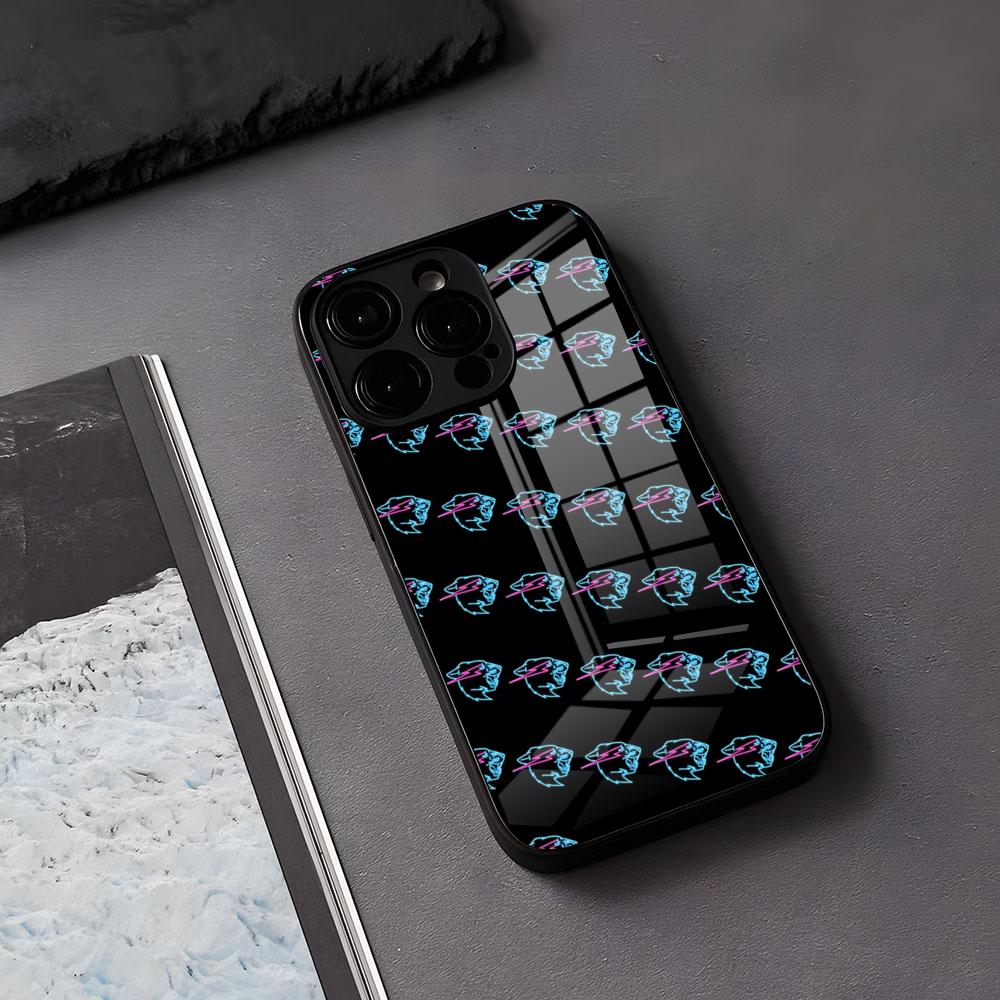 M-Mr Beasts Obal na telefon Pro IPhone 17 Air 16 E Pro Max 15 14 13 Mini 12 Pro 11 Max Plus Černý skleněný kryt