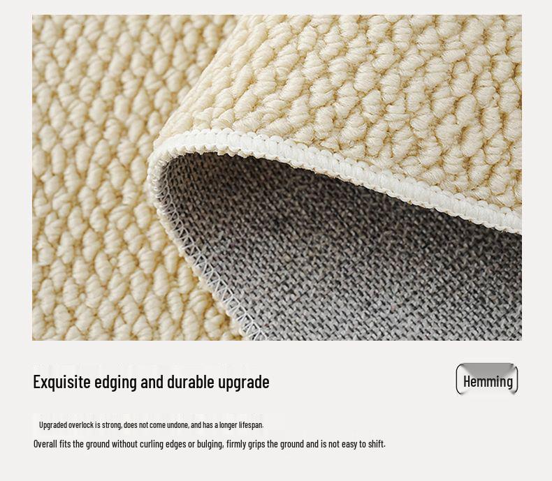 Durable Pineapple Ring Floor Mat: Stain-Resistant, Easy-Clean, Cat-Scratch-Proof, Non-Slip, Cold-Insulating Bedside Rug