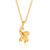 Youthway Lucky Elephant Pendant Necklace For Women Minimalist  Gold Plated Stainless Steel Necklace Simple Fashion Jewelry