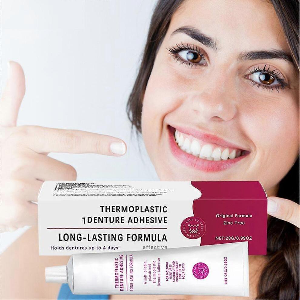 Cushion Grip Thermoplastic Denture Adhesive/Soft Reliner 1oz 28g