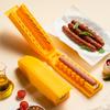 1pc Yellow Creative Sausage Cutting Tool DIY Starch Sausage Cutting Skewer Sausage Cutter Tool Party Home Kitchen Gadgets
