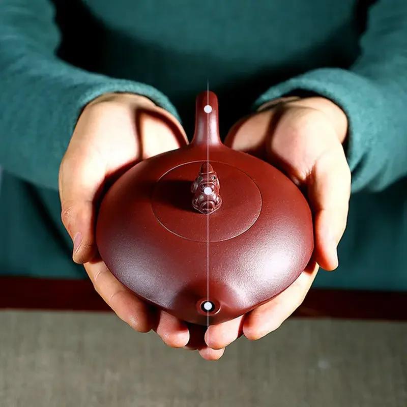 240ml Pentola Fatta a Mano Cinese Yixing Teiera Kung-fu Argilla Viola Bicchieri Teiera Bellezza Dahongpao