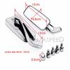 Aluminum Motorcycle Rear View Mirrors Anti-glare Blue Lens Square Convex Side Mirror for Motorcycle Street Bike