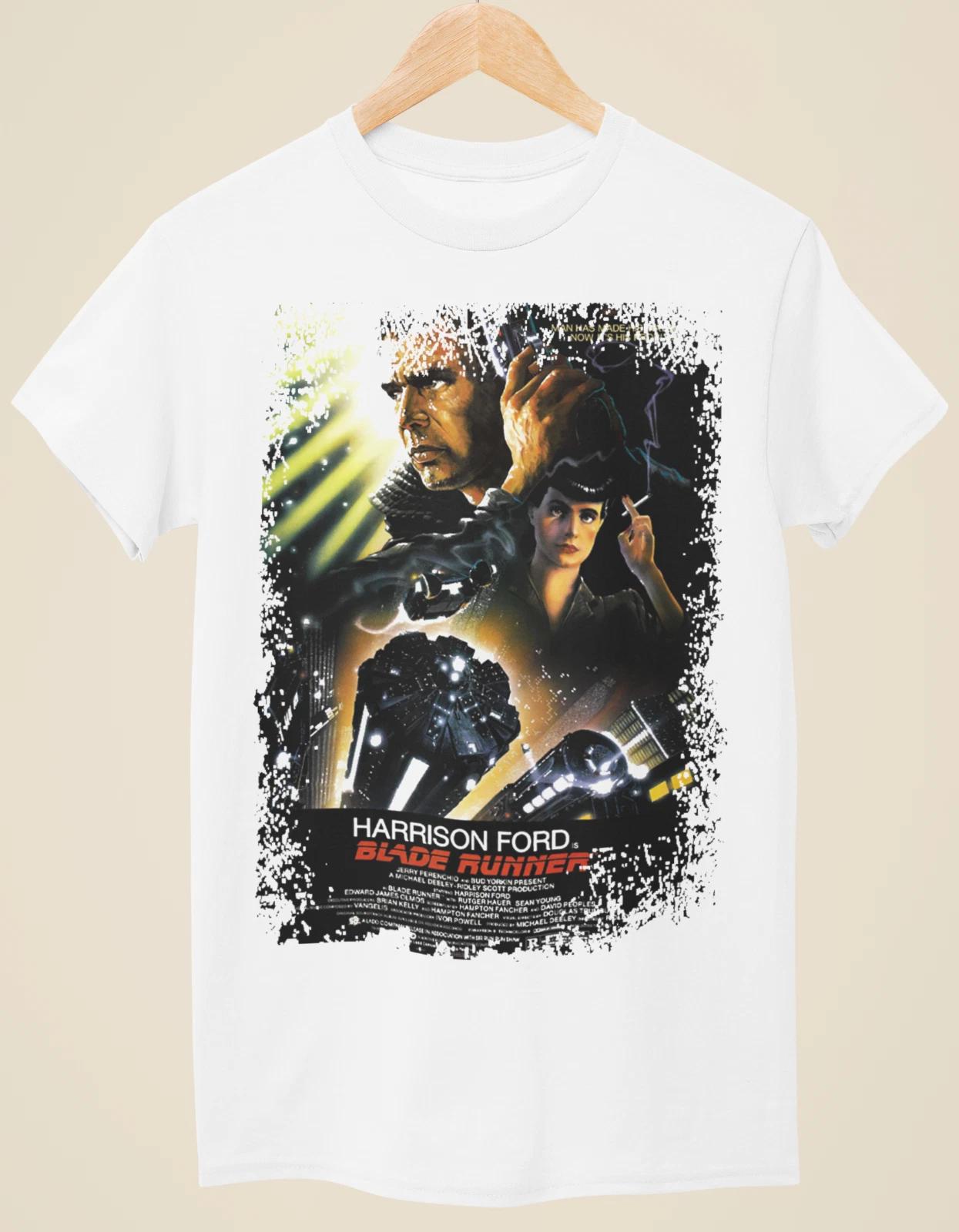 

Blade Runner - Movie Poster Inspired Unisex White 100% Cotton T-shirt Mens Tees Top 4XL