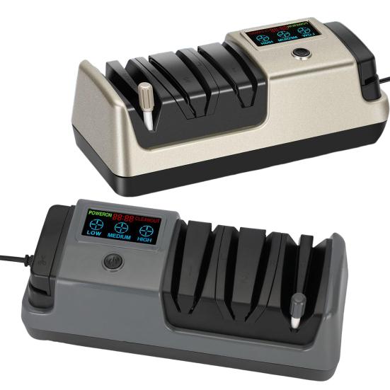 Professional Electric Knife Sharpener Digital Display Adjustable Rotational Speed Precision Angle Guides Serrated Knife Sharpener