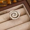 European and American Fashion Metal Spiral Rings for Men and Women Personalized Silver Color High-End Women's Hand Accessories