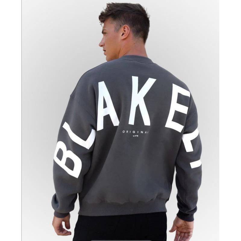Neuer grenzüberschreitender europäischer und amerikanischer Mode-Druck verdickter vielseitiger langärmeliger lockerer Pullover weibliche Trendmarke