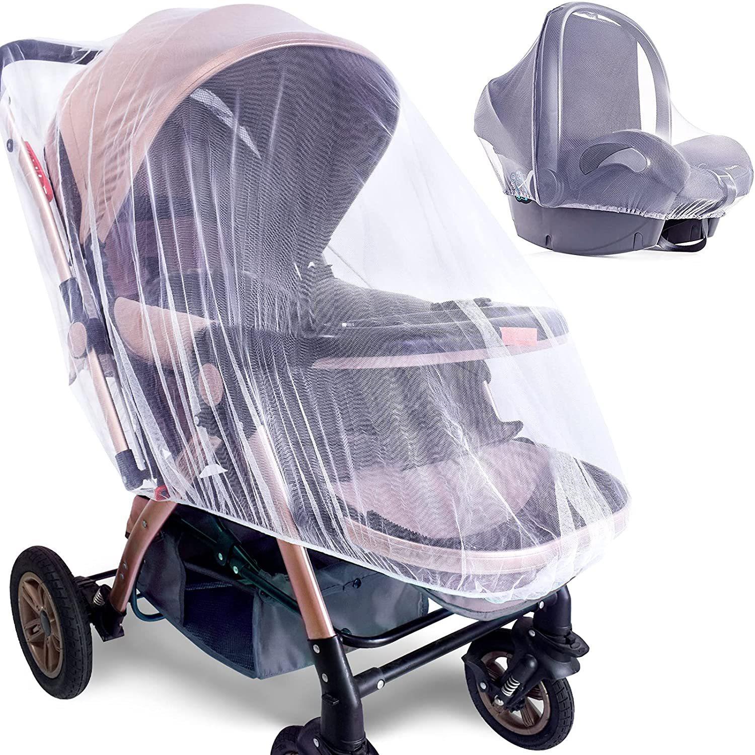 

Baby Stroller Mosquito Net Children s Stroller Full Cover Spring and Summer Season Mosquito Proof Encrypted Protective Cover белый