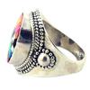 Les Trésors De Lily [P9849] - Artisanal Silver Ring 'Columbine & Harlequin' Multicolored Silver - 22x13 Mm