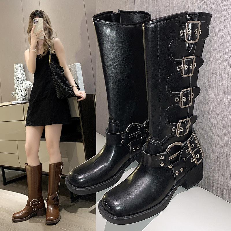 Boots women's new autumn boots platform popular Maillard western cowboy boots