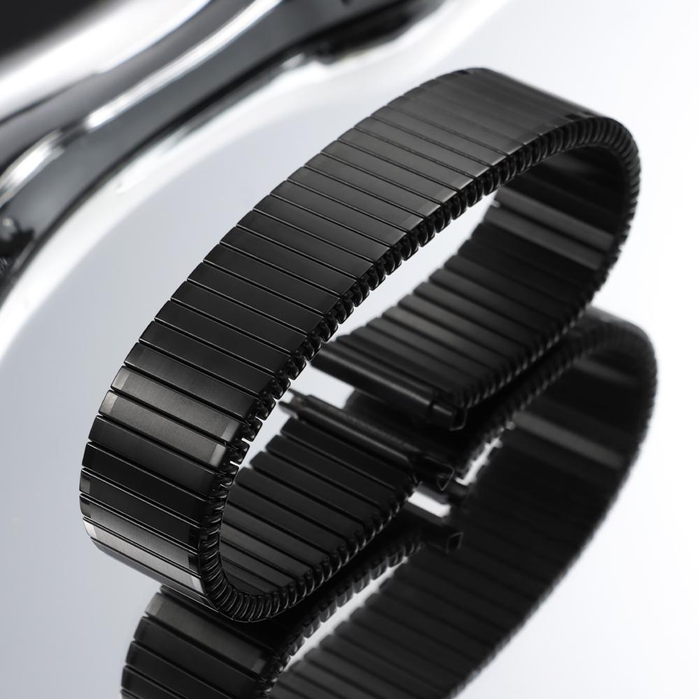 Edelstahlarmband 16mm-22mm Elastisches Armband Metall-Uhrenarmbänder für Herren Damen Ersatz Business-Armband Universelles Armband