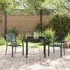 VidaXL Ensemble de salle à manger de jardin 3 pièces en acier anthracite 3379303