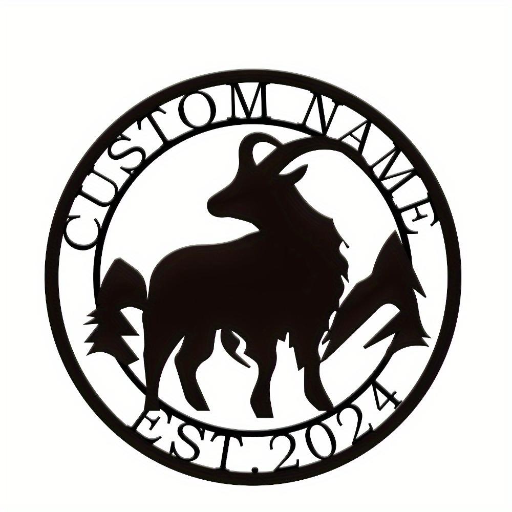 

Exclusive Personalized Retro Sheep Goat Silhouette Metal Sign Circular Indoor Outdoor Decor Housewarming Gift TYDZ004787-40cm