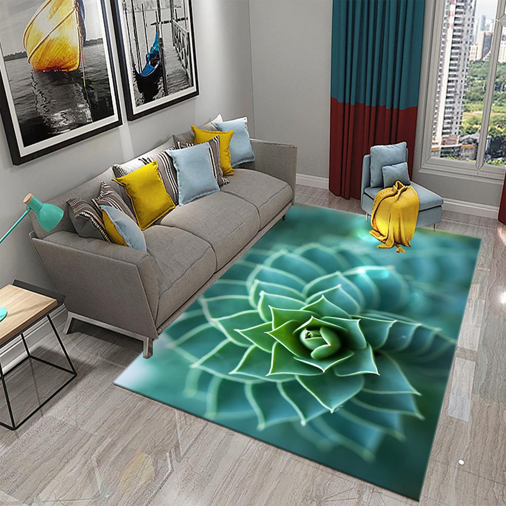 3D Cartoon Cactus Carpet for Kitchen Anti-slip Mat Gift Modern Living Room Balcony Bedroom Bathroom Carpet Door Hallway Area Mat