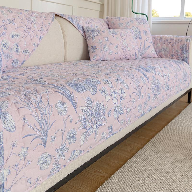 Sofa Cushion Small Floral Spring Style Non-slip Fashionable Fabric Seat Cushion Cover Towel Four Seasons Universal Cover Modern Simple