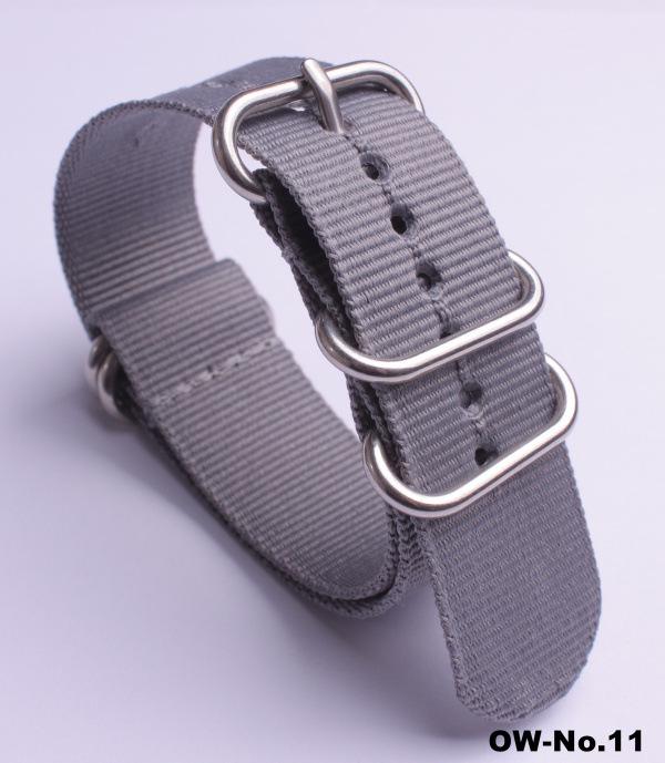 Silver Smooth Oval Buckle Nylon Watch Strap - Waterproof E-commerce Source Watch Band