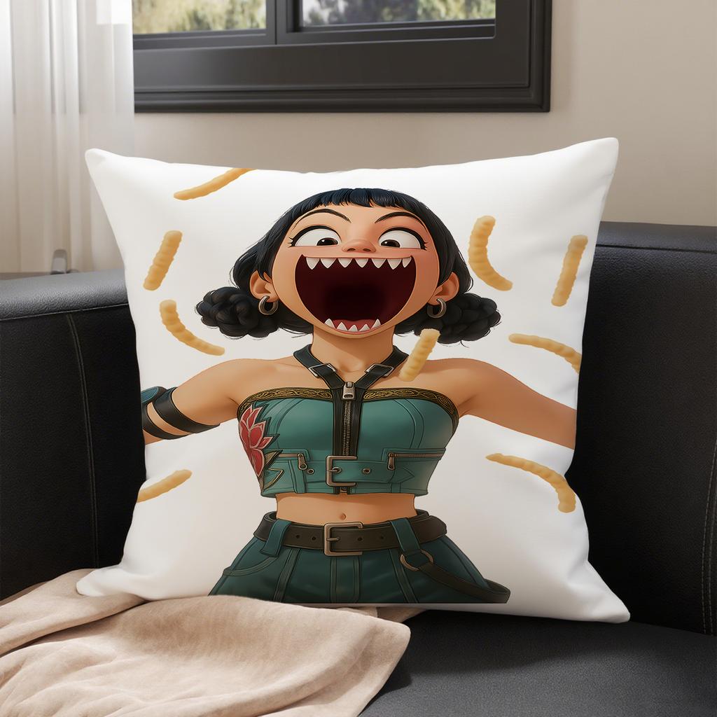 KPop Demon Hunters The fantasy world on the pillowcase: cartoon characters and cute pet patterns, fashion home decoration
