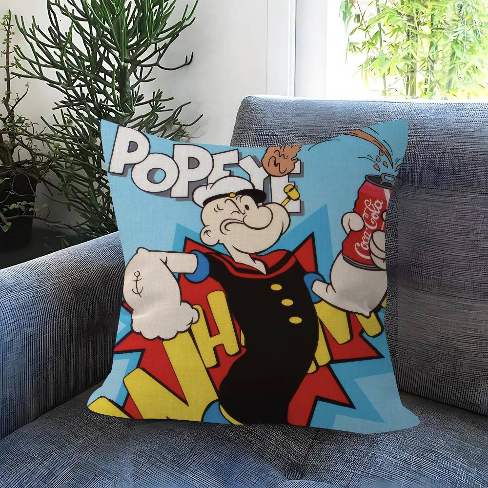 Classic Anime P-Popeye Personalized Picture Text Home Decorative Pillows Household Gifts 45X45Cm