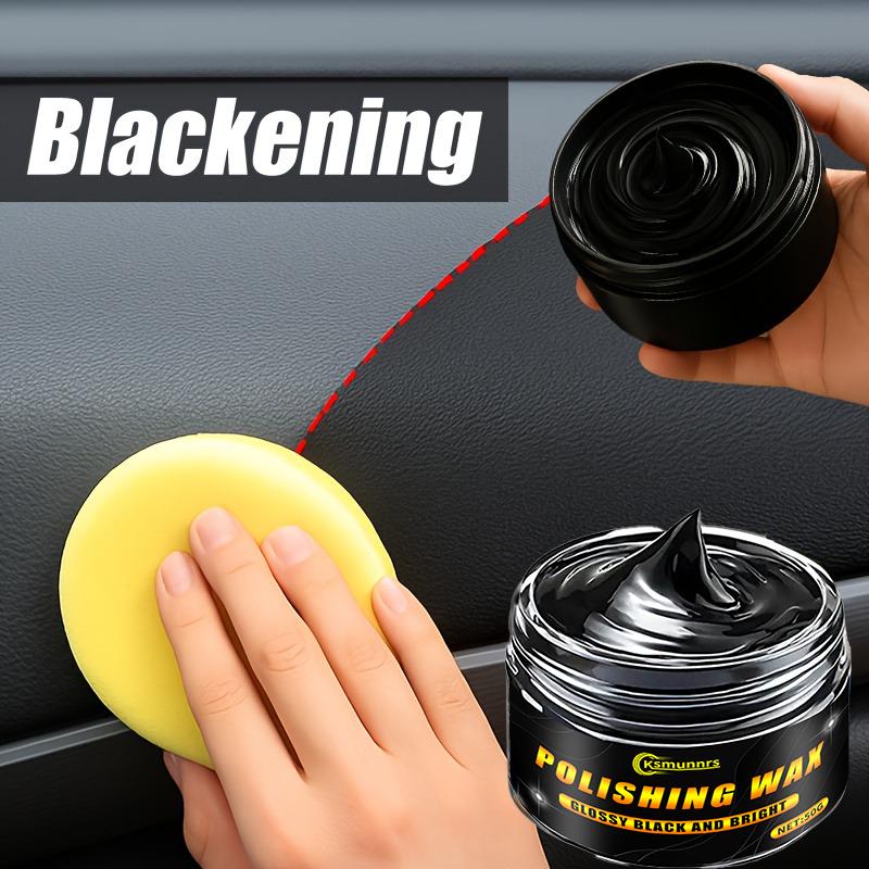 NEWMulti-Purpose Car Restoration Wax - Interior Trim & Dashboard Shine Gel, Tire Gloss, Leather & Sofa Care - Enhances Black Col