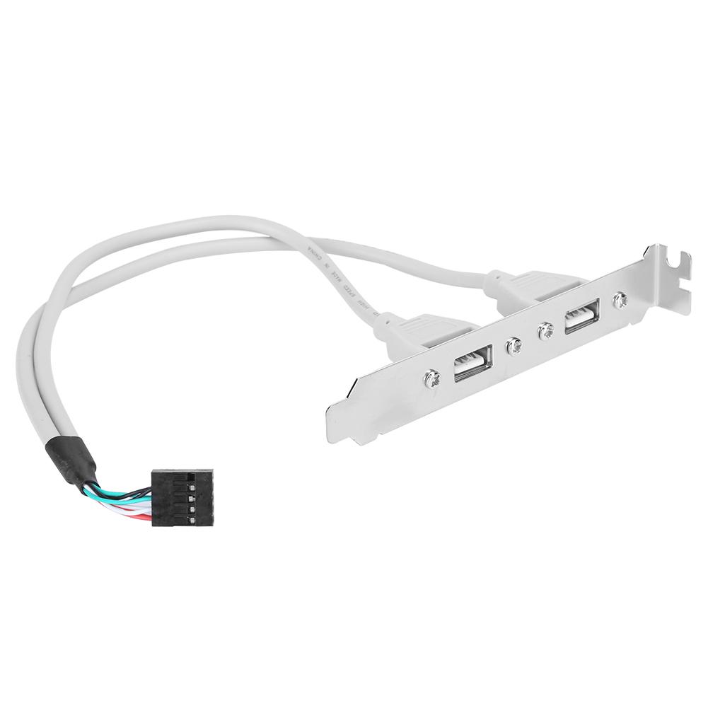 

2‑Port Rear Panel Cable USB2.0 Computer Chassis Extension Networking Adapter C0508