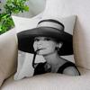 Audrey Hepburn Kissen Geschenk Heim Büro Dekoration Schlafzimmer Sofa Auto Kissenbezug Hülle 45x45