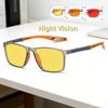 New Fashion TR90 Sport Women's Night Vision Glasses Ultra Light Neutral Night Driving Multi Color Lens Sunscreen Glasses