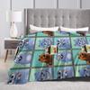 Coperta Grizzly e Lemming Cartone Animato Lana Novità Traspirante Plaid per Letti Soggiorno Primavera/Autunno,