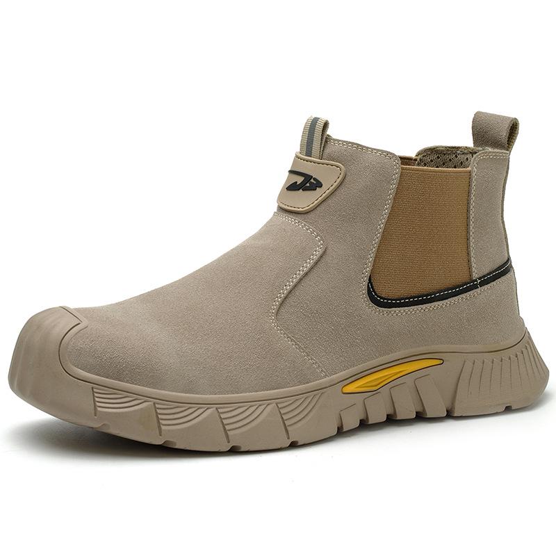 Suede Electric Welding Shoes: Anti-smash, Anti-puncture, Comfortable, Wear-resistant, Soft Sole, Easy-wear Labor Protection.